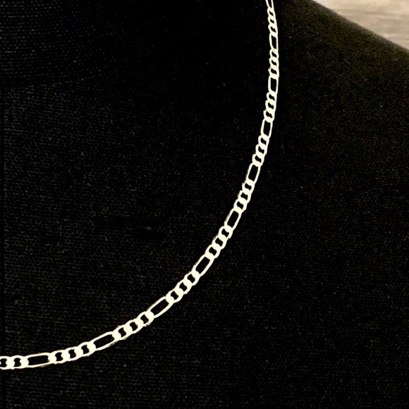 Sterling silver Fígaro chain 22" long x 3mm wide - Picture 2 of 4